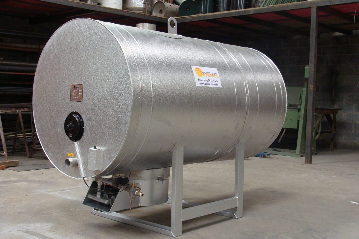 Boiler elétrico horizontal Astrosol fabricado em aço inoxidável